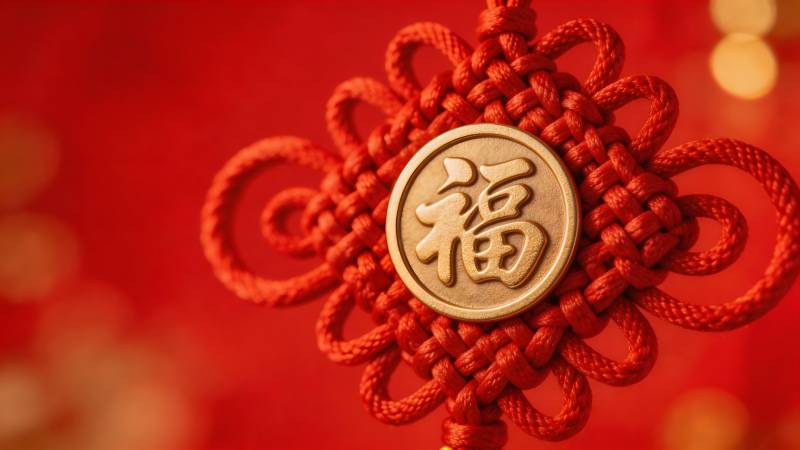 红绳结福 喜庆迎春图片