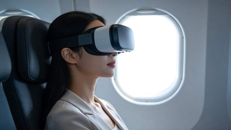 机上VR体验未来出行图片