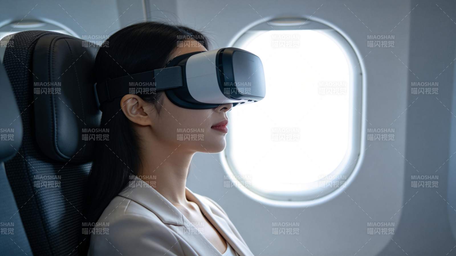 机上VR体验未来出行图片