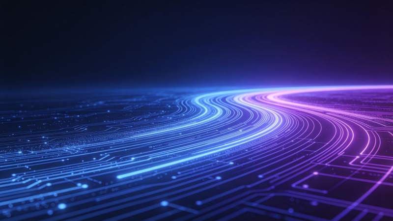 霓虹数据流 未来科技路图片