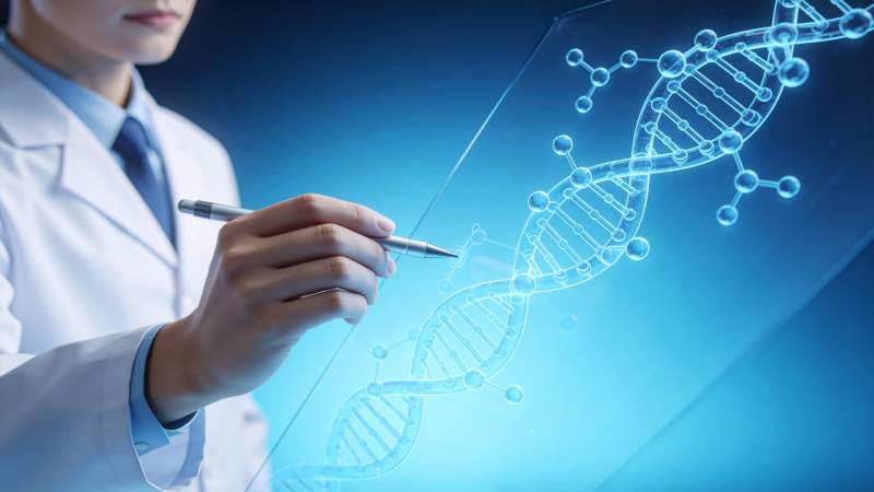 科学家绘制DNA双螺旋结构图片