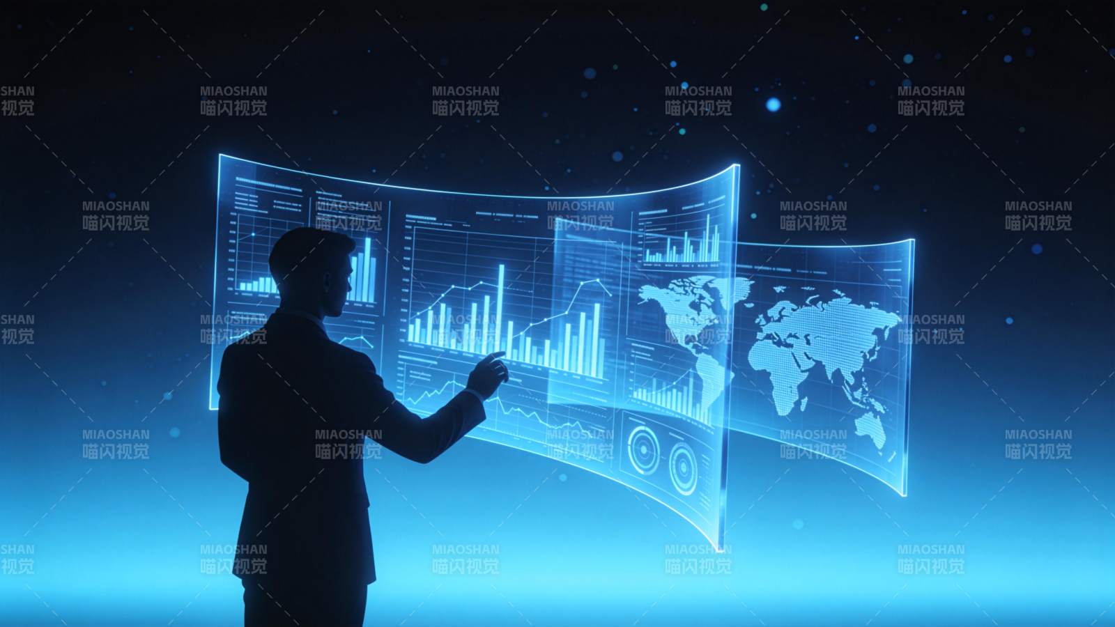 未来科技 数据可视化交互界面图片