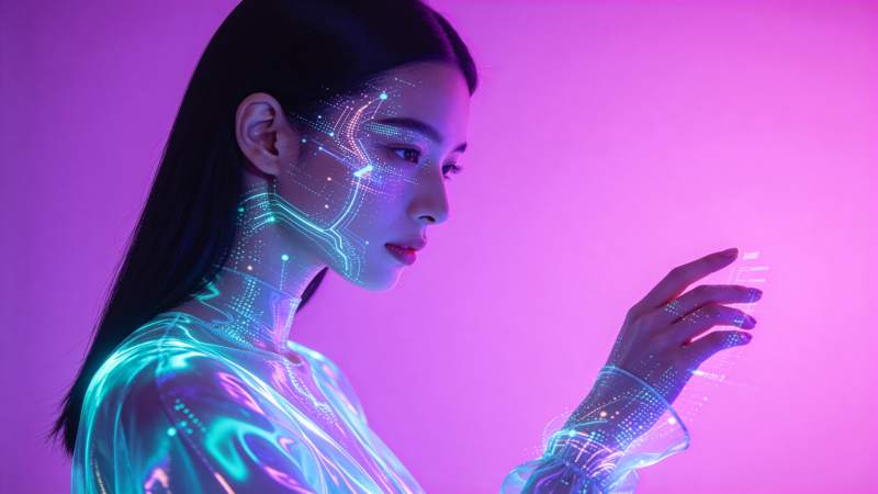 霓虹未来少女图片