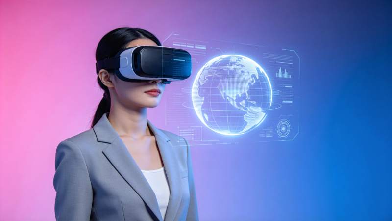 VR科技女性未来视界图片