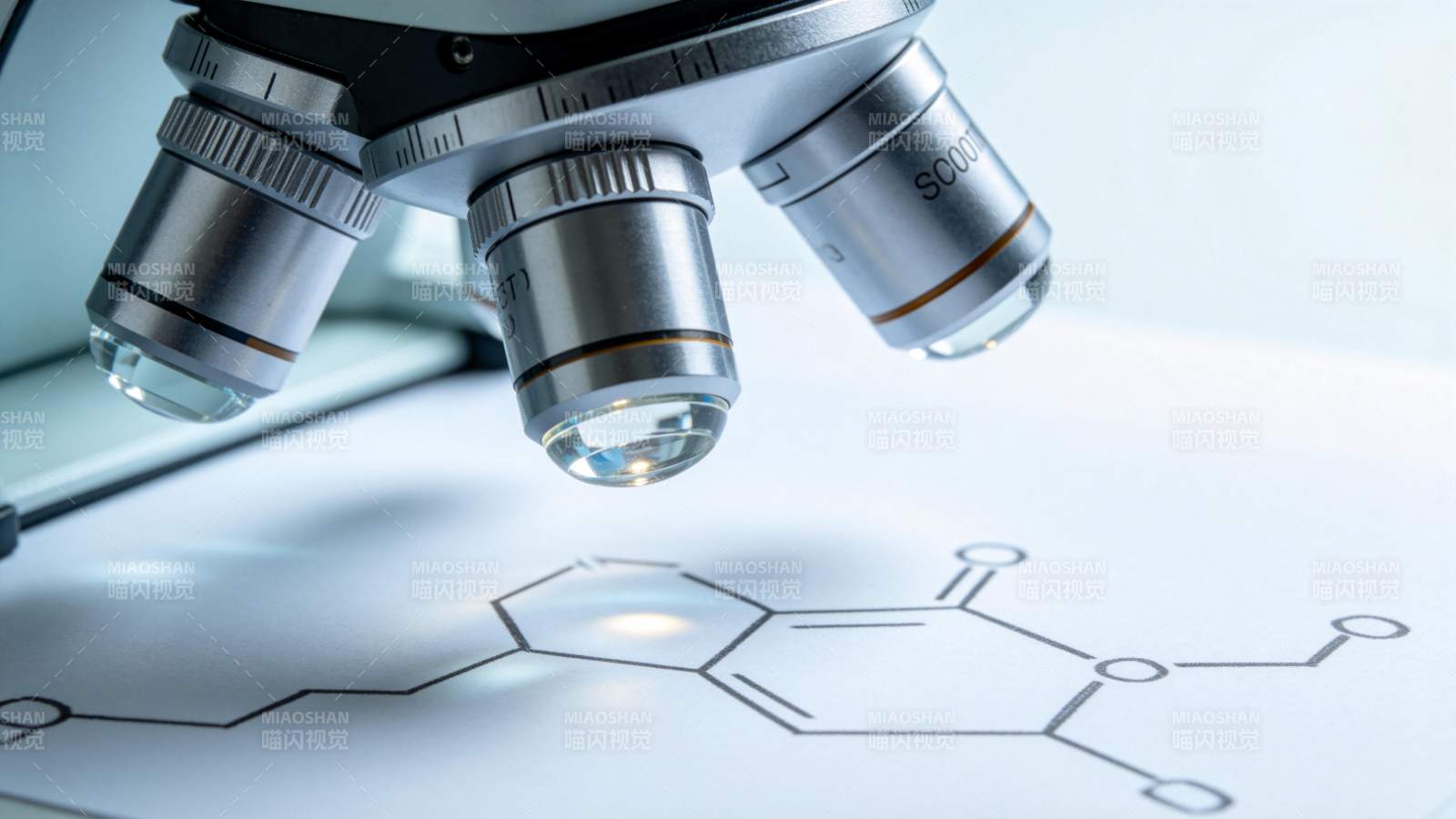 显微镜下分子结构图图片