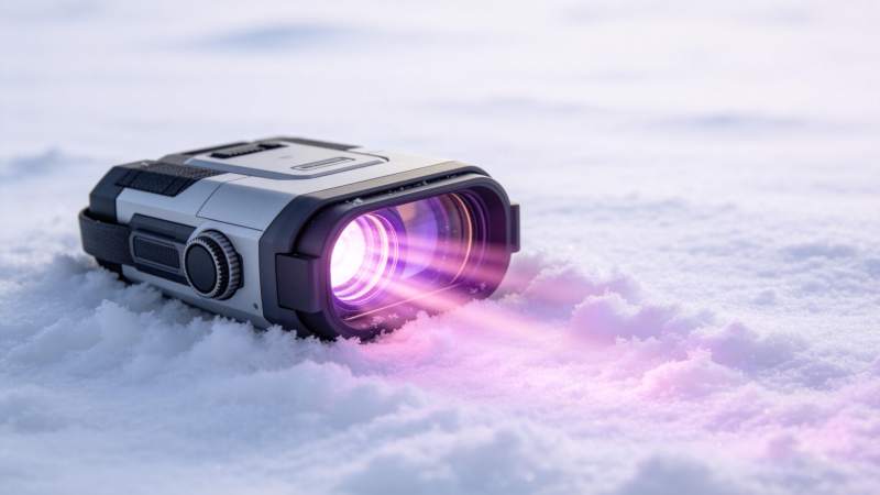 雪地紫光投影仪图片