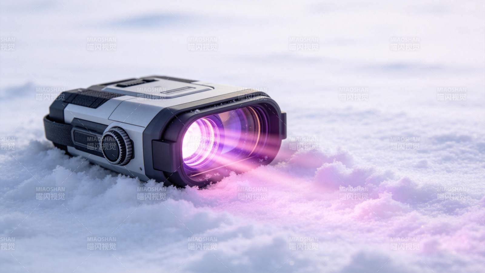 雪地紫光投影仪图片