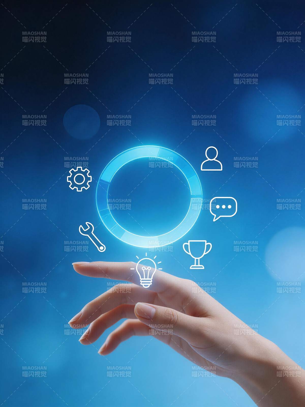 指尖触控未来科技环图片