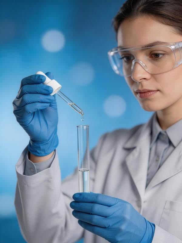 女科学家滴液实验图片