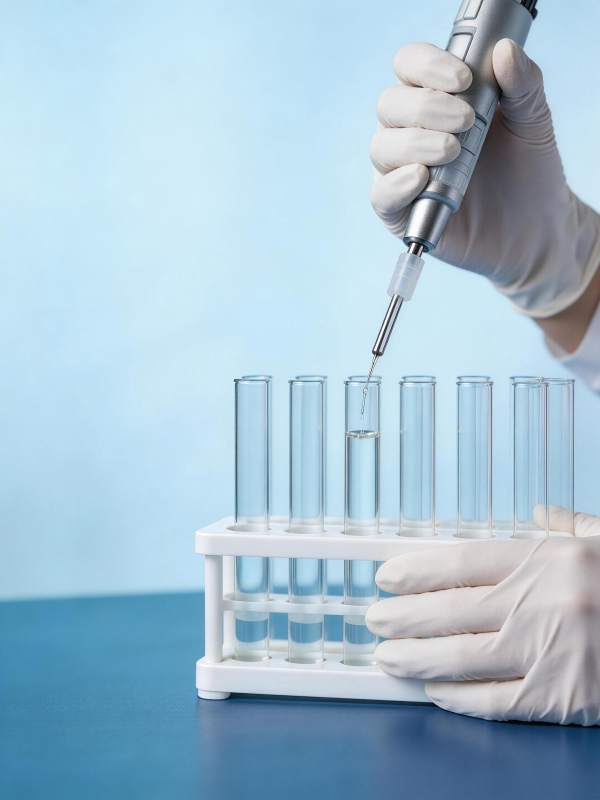 移液器滴入试管实验图片