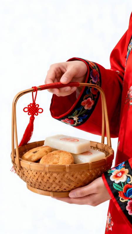红袍提篮送年礼图片