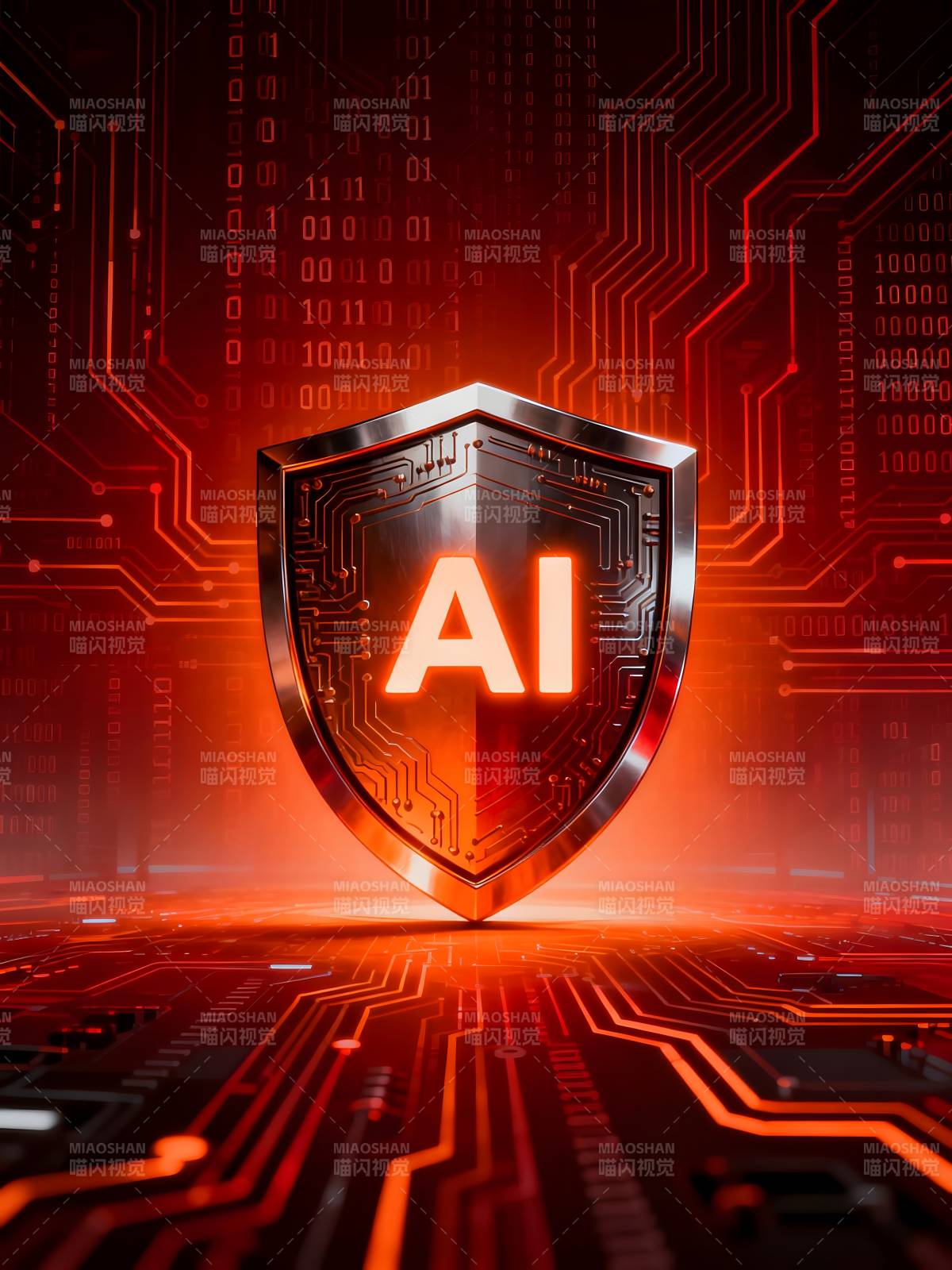 AI盾牌 数字安全守护者图片