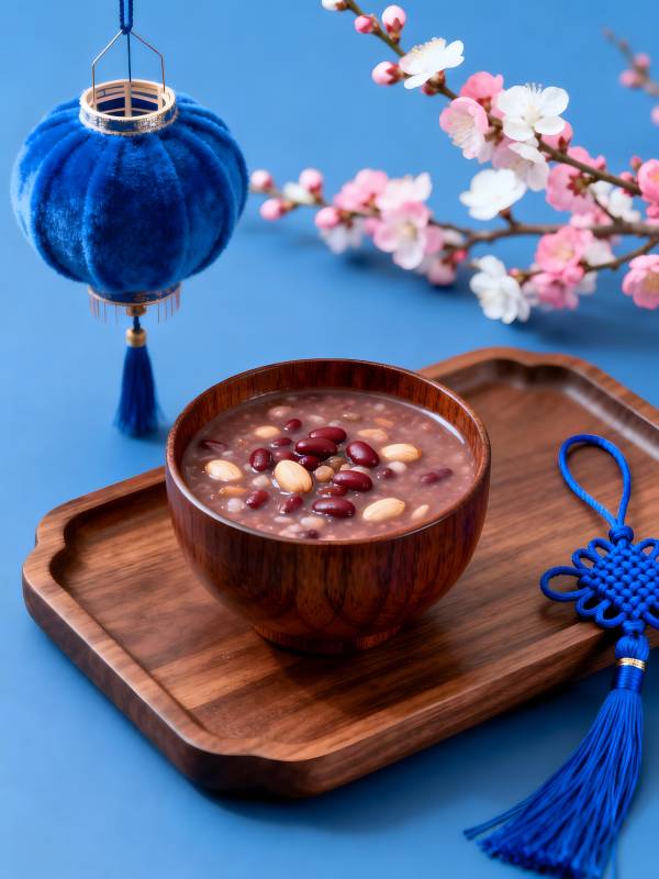 腊八粥配蓝灯花枝雅图片