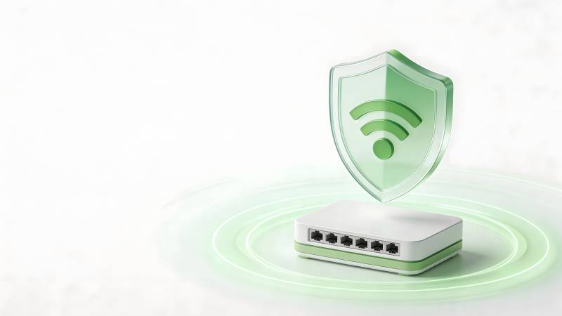 WiFi安全盾护路由器图片