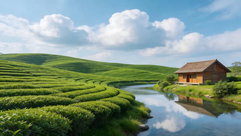 茶山小舍 云水相依图片