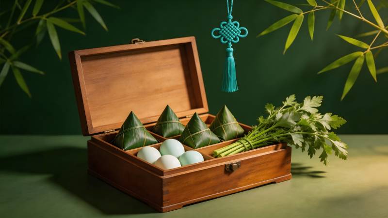 端午礼盒 粽蛋艾草香图片