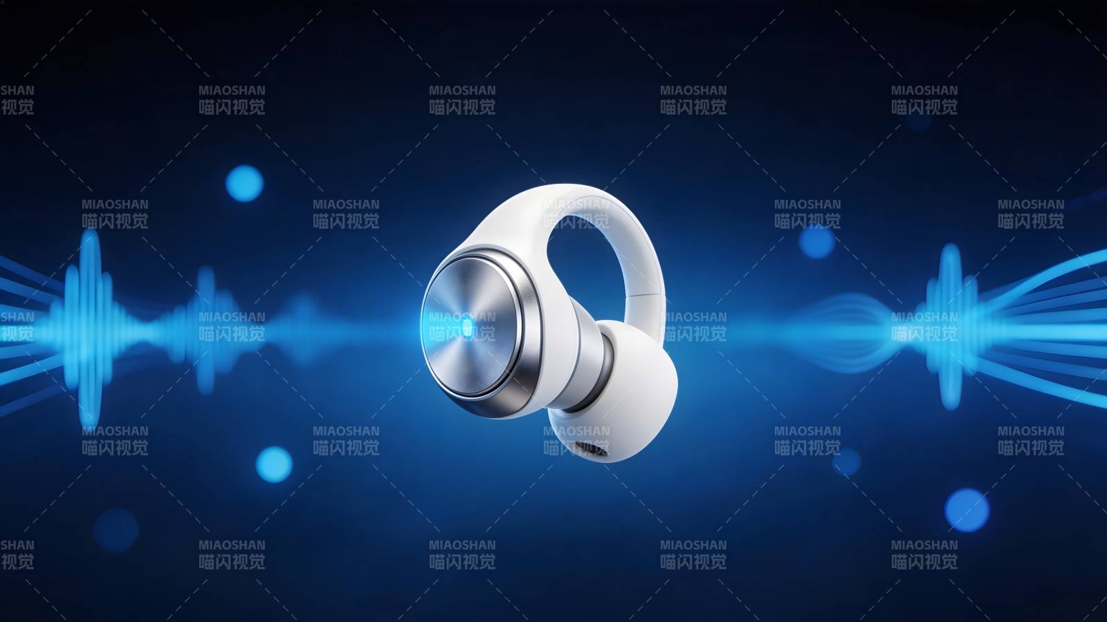 蓝牙耳机声波特效图图片