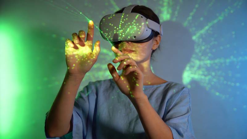 VR交互 手势操控虚拟光点图片