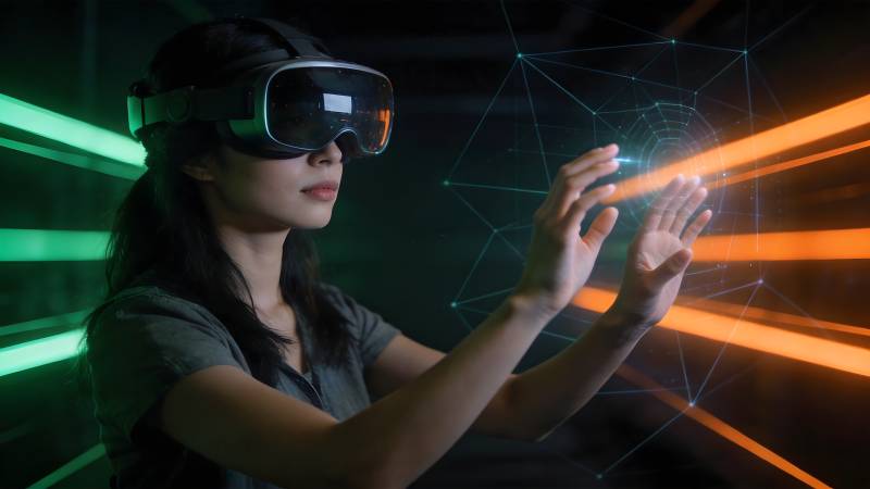 VR交互 触碰未来光网图片
