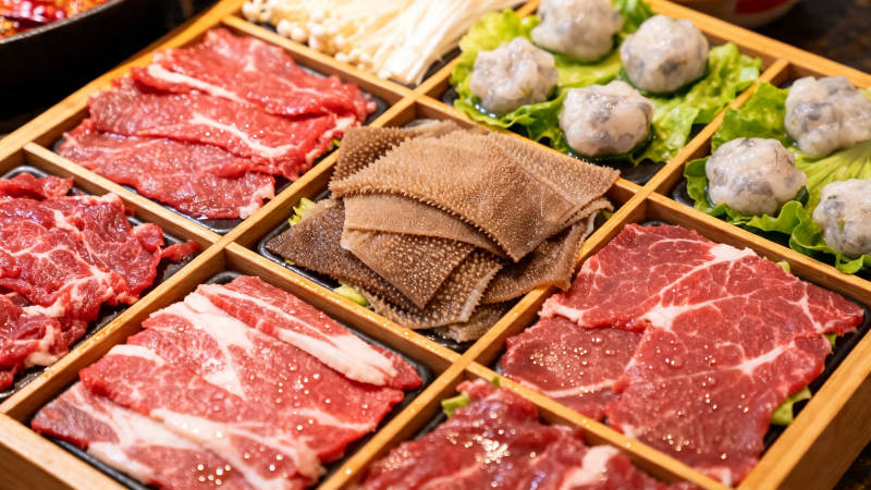火锅食材拼盘 丰富诱人图片