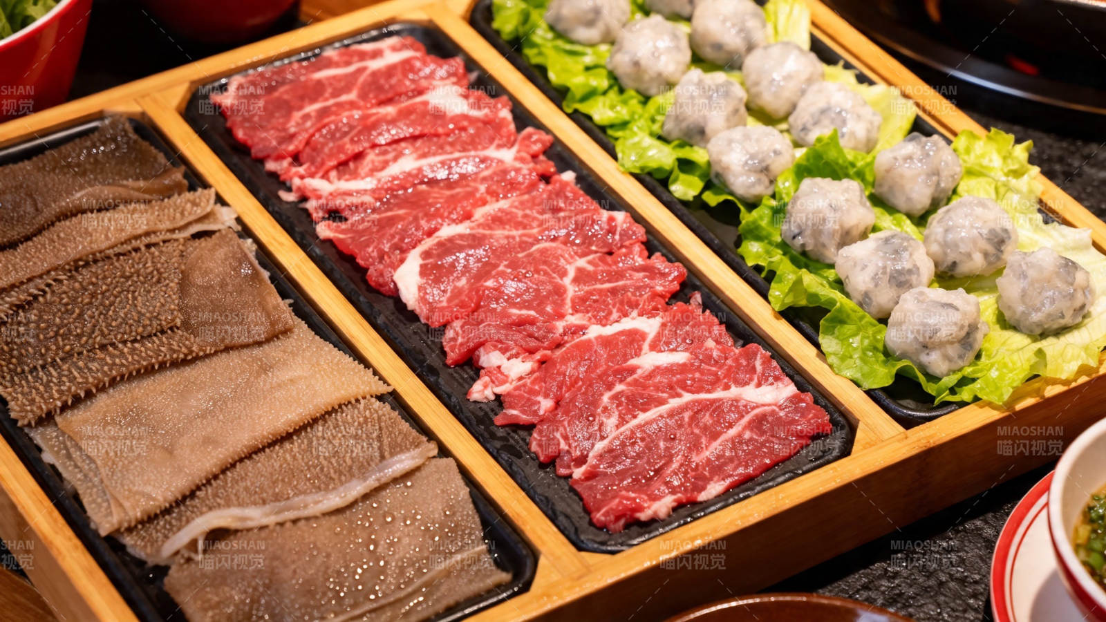 火锅食材拼盘 牛肉丸毛肚图片