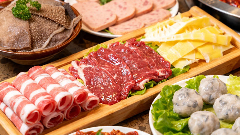 火锅食材拼盘 丰盛诱人图片