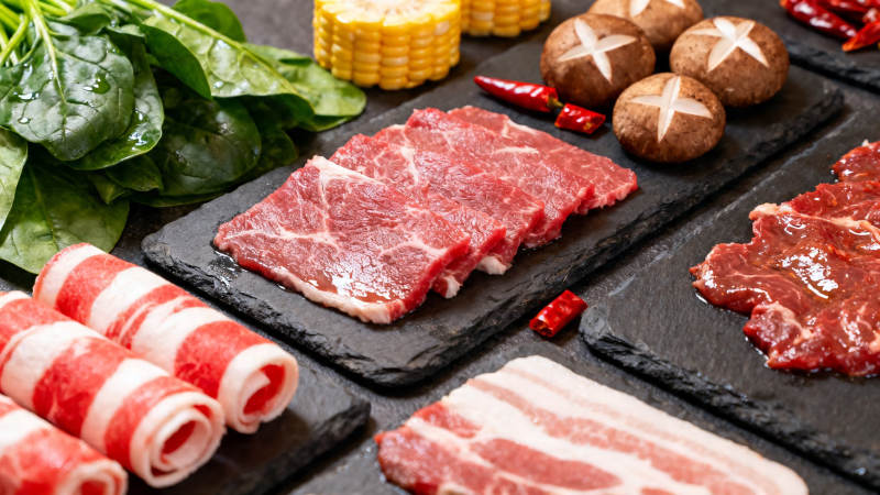 火锅食材拼盘 丰盛诱人图片