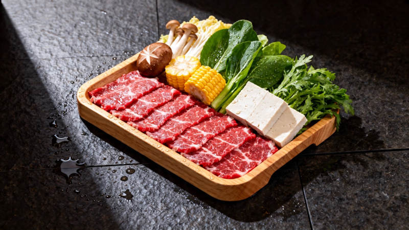 牛肉蔬菜拼盘 火锅好搭档图片