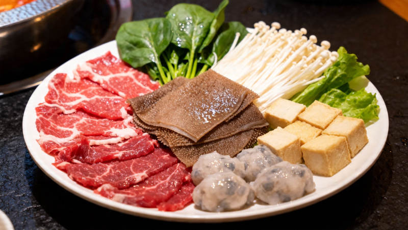 火锅食材拼盘 丰富多样图片