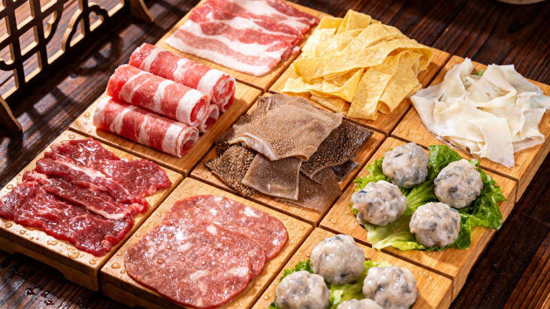 火锅食材拼盘 丰富诱人图片