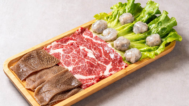 火锅食材拼盘 牛肉毛肚丸菜图片