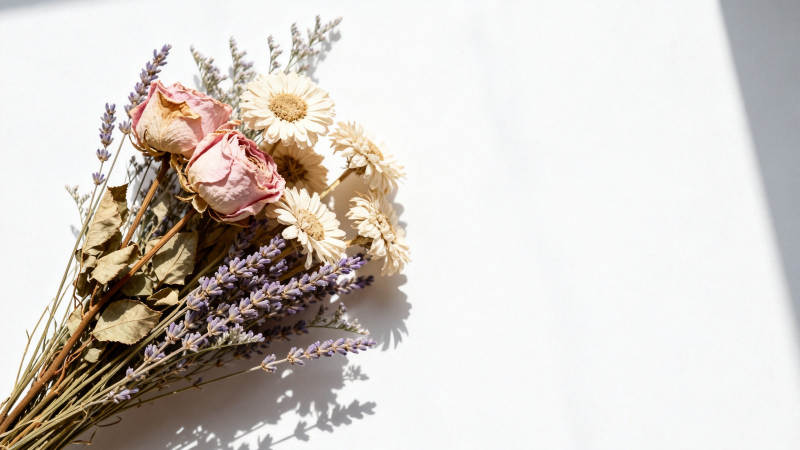 干花静美 光影温柔图片