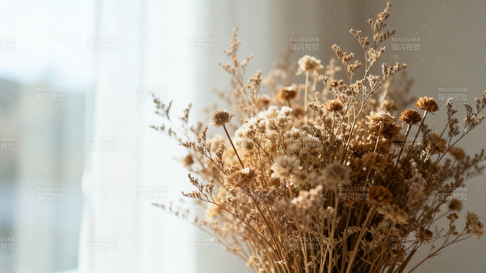 干花束 窗边静美时光图片