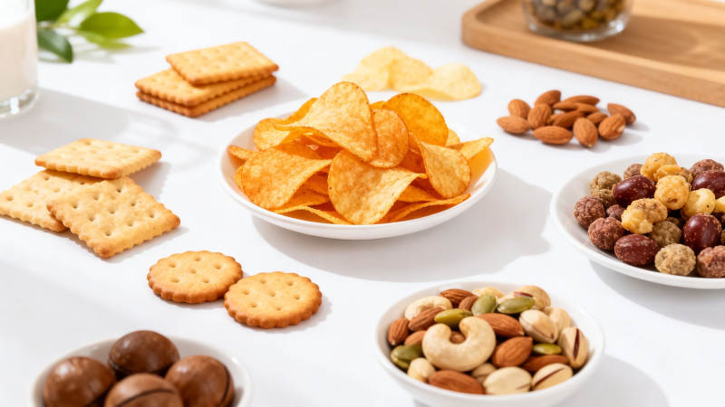 零食拼盘 薯片坚果饼干图片