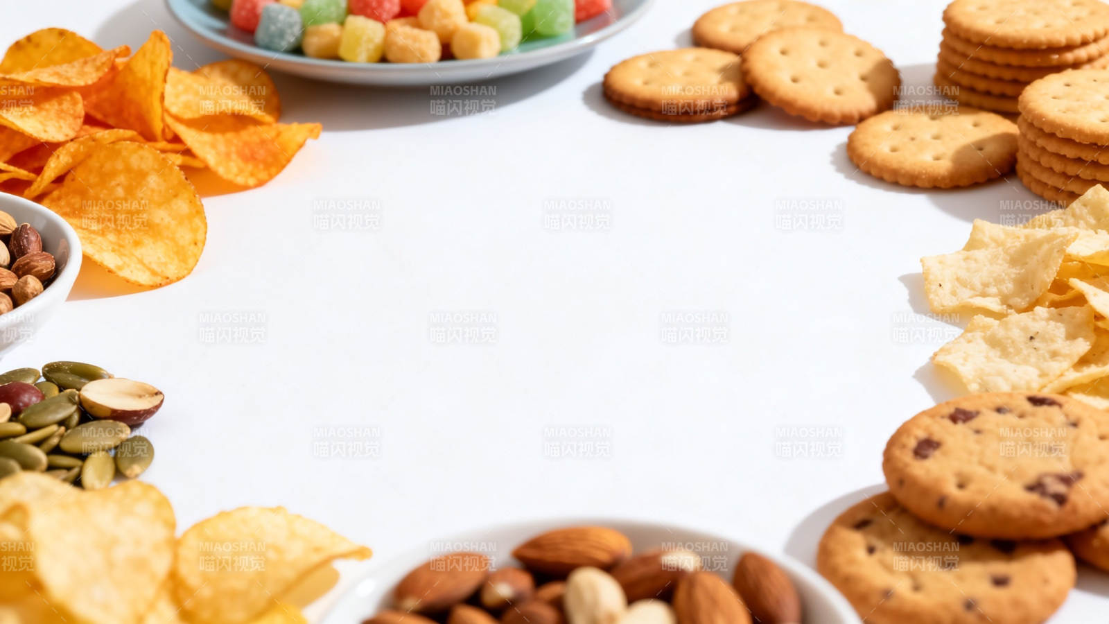 零食围圈 空白中心待填图片
