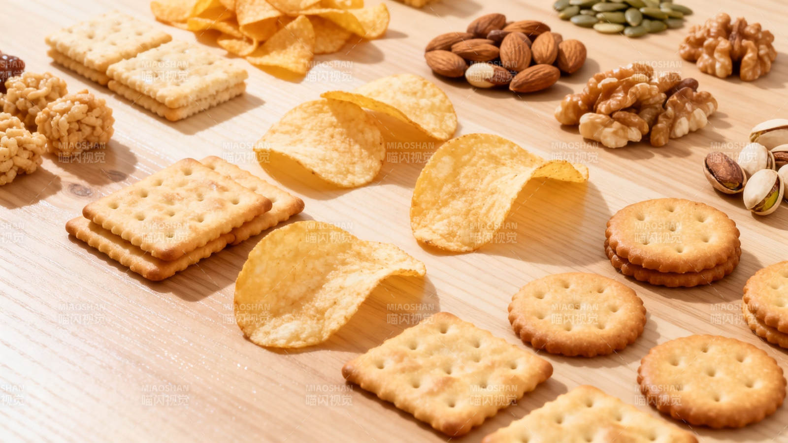 零食拼盘 薯片饼干坚果图片
