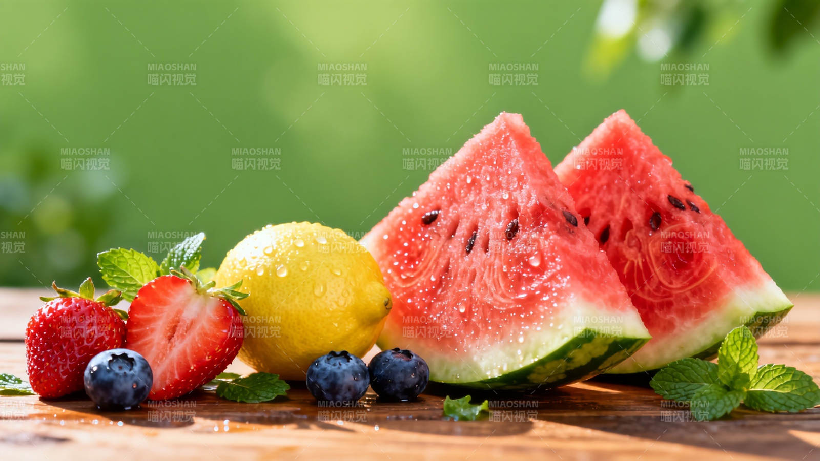 夏日鲜果拼盘 清凉解暑图片