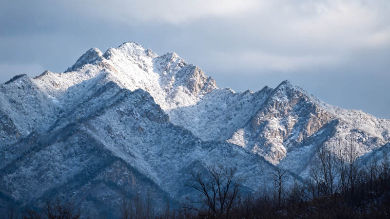 雪山巍峨 云影苍茫图片