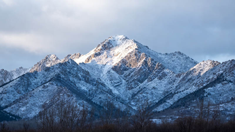 雪山巍峨 云影苍茫图片
