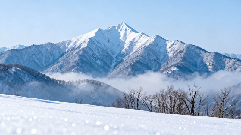雪山云海 冬日壮景图片