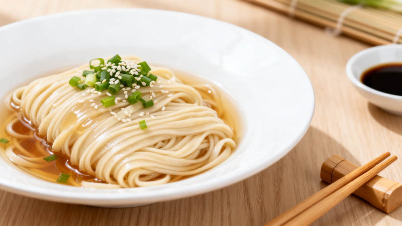 清汤面配葱花芝麻图片