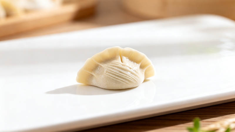 精致饺子 白盘独享图片