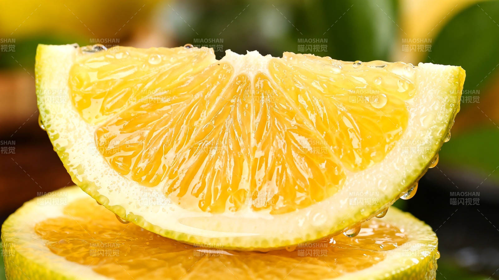 鲜橙切片 汁水欲滴图片