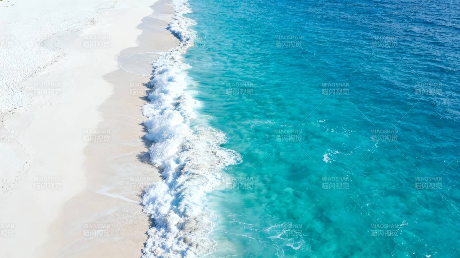 碧海白沙 浪花轻吻沙滩图片
