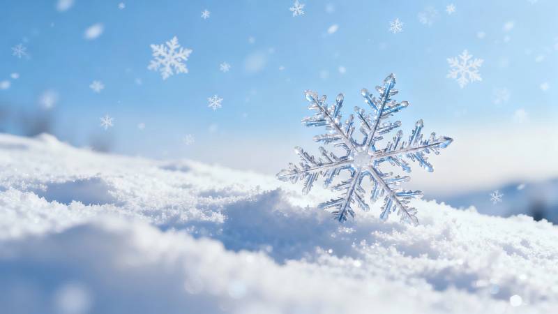 雪落晶莹 冬梦初醒图片