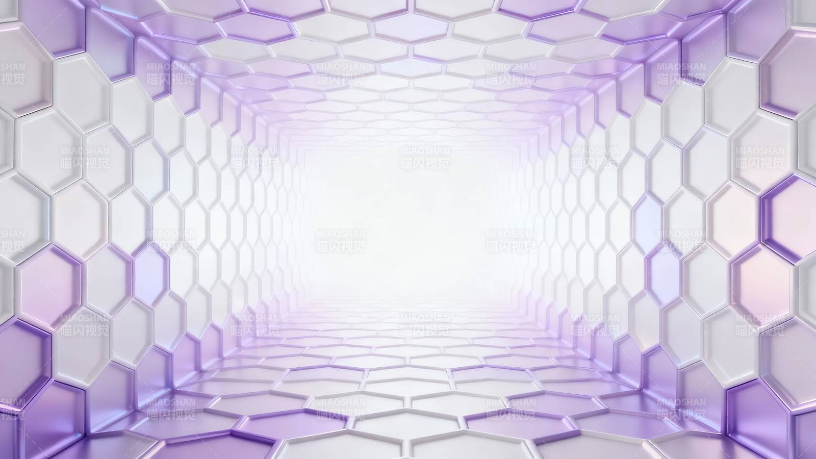 紫白蜂巢隧道光景图片