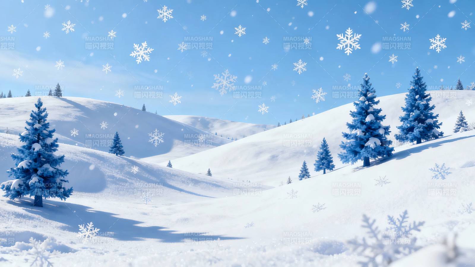 雪落松林 冬日仙境图片