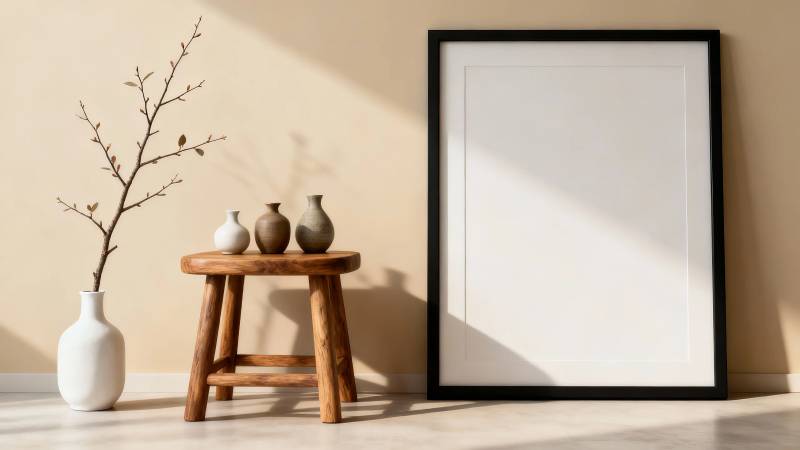 简约家居 光影静物画框图片