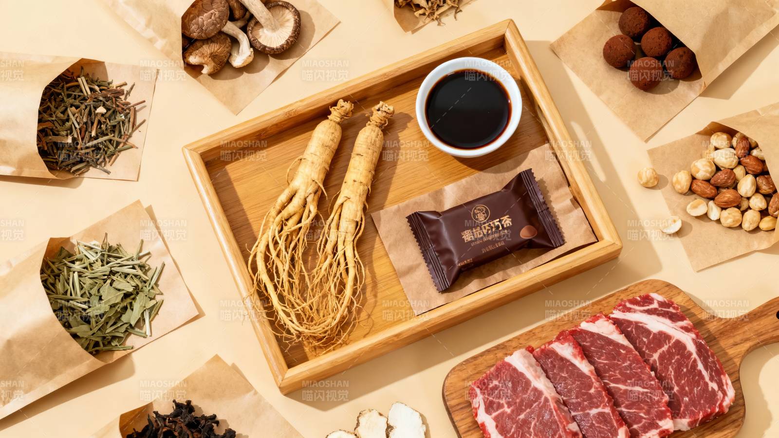滋补食材礼盒展示图片