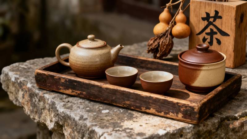石上茶席 古韵悠然图片